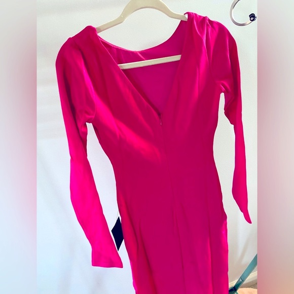 Lulus Dreaming About You Hot Pink Long Sleeve Maxi Dress ✨ Size Small - Picture 4 of 8
